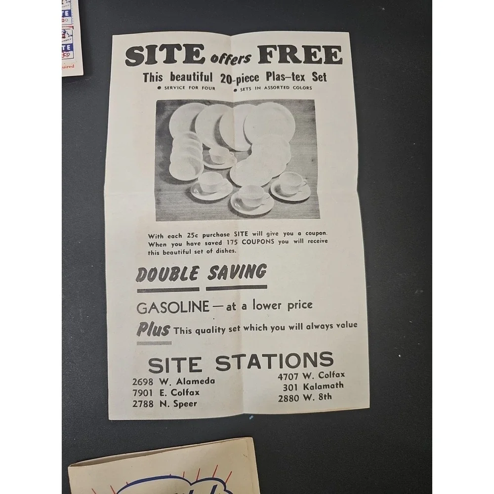 Large Lot of Vintage  Site Station Store Gas Trading Stamps & Folder 1954